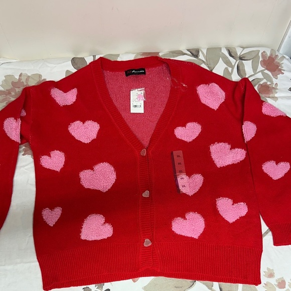 32 Degrees Red Knit Sweater - Picture 1 of 12